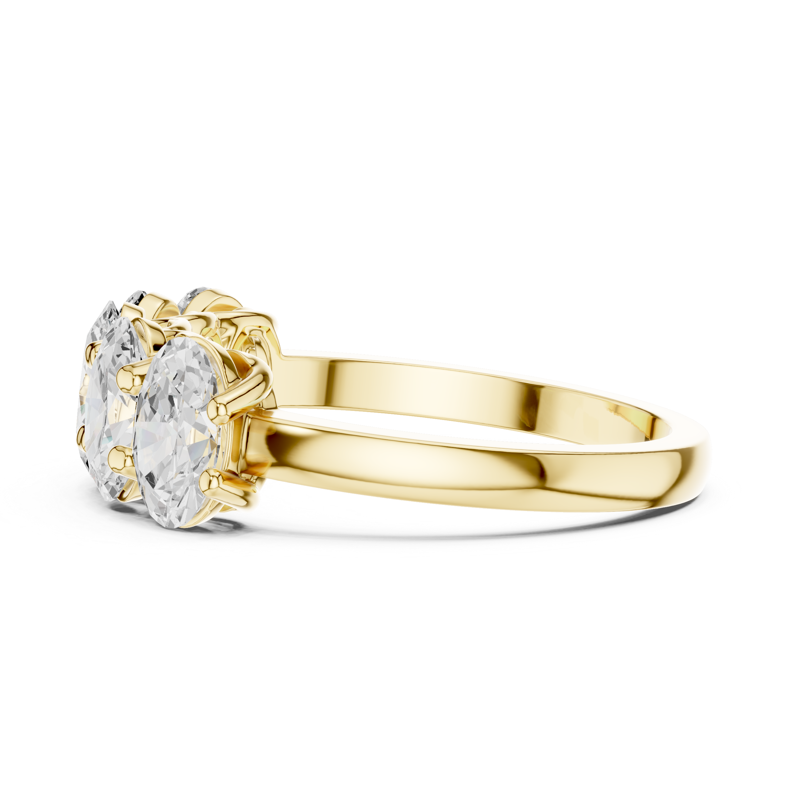 Five Oval Cut Diamond Anniversary Ring in Rose Gold
