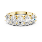 Five Oval Cut Diamond Anniversary Ring in Rose Gold