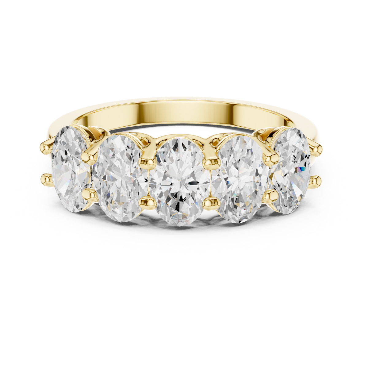 Five Oval Cut Diamond Anniversary Ring – view 9 of 12, lab grown diamond ring | Jewelix Atelier