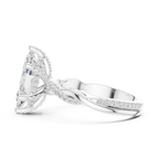 Marquise Cut Twisted Pave Diamond Engagement Ring