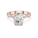 Oval Cut Twisted Pave Diamond Engagement Ring
