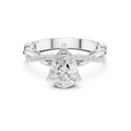 Pear Cut Twisted Pave Diamond Engagement Ring