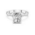Radiant Cut Twisted Pave Diamond Engagement Ring