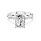 Radiant Cut Twisted Pave Diamond Engagement Ring