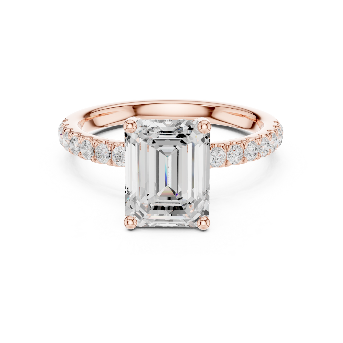 Cushion Cut Hidden Halo Pavé Engagement Ring – view 5 of 12, lab grown diamond ring | Jewelix Atelier