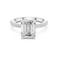 Cushion Cut Hidden Halo Pavé Engagement Ring