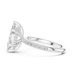 Marquise Cut Hidden Halo Pavé Engagement Ring