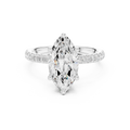 Marquise Cut Hidden Halo Pavé Engagement Ring