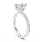Pear Cut Hidden Halo Pavé Engagement Ring