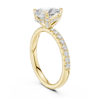 Pear Cut Hidden Halo Pavé Engagement Ring
