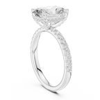 Radiant Cut Hidden Halo Pavé Engagement Ring
