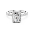 Radiant Cut Hidden Halo Pavé Engagement Ring