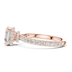 Asscher Cut Double Halo Pavé Engagement Ring