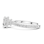 Asscher Cut Double Halo Pavé Engagement Ring
