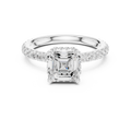 Asscher Cut Double Halo Pavé Engagement Ring