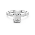 Emerald Cut Double Halo Pavé Engagement Ring