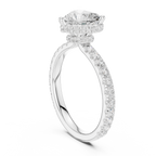 Heart Cut Double Halo Pavé Engagement Ring