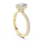 Heart Cut Double Halo Pavé Engagement Ring