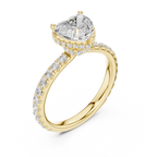 Heart Cut Double Halo Pavé Engagement Ring