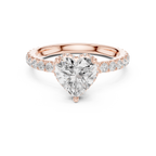 Heart Cut Double Halo Pavé Engagement Ring
