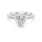 Heart Cut Double Halo Pavé Engagement Ring