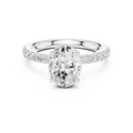 Oval Cut Hidden Halo Diamond Engagement Ring