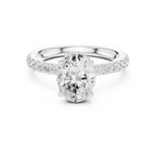 Oval Cut Hidden Halo Diamond Engagement Ring