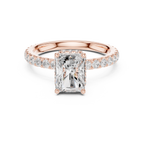 Radiant Cut Diamond Hidden Halo Engagement Ring
