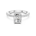 Radiant Cut Diamond Hidden Halo Engagement Ring