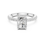 Radiant Cut Diamond Hidden Halo Engagement Ring