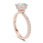 Round Brilliant Diamond Hidden Halo Engagement Ring