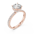 Round Brilliant Diamond Hidden Halo Engagement Ring