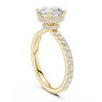 Round Brilliant Diamond Hidden Halo Engagement Ring