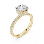 Round Brilliant Diamond Hidden Halo Engagement Ring