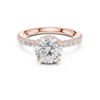 Round Brilliant Diamond Hidden Halo Engagement Ring