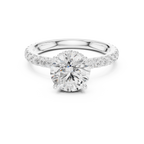 Round Brilliant Diamond Hidden Halo Engagement Ring