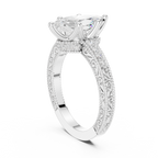 Vintage Marquise Cut Diamond Engagement Ring with Milgrain & Filigree Details