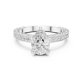 Vintage Pear Cut Diamond Engagement Ring with Filigree Milgrain Band