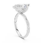 2.93 CT Marquise Cut Diamond Engagement Ring with Hidden Marquise Accents