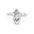 Marquise Cut Diamond Twisted Pavé Engagement Ring