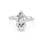 Marquise Cut Diamond Twisted Pavé Engagement Ring