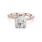 Oval Cut Diamond Twisted Pavé Engagement Ring