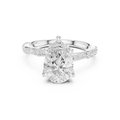 2.93 CT Pear Cut Diamond Hidden Accent Engagement Ring with Twisted Pavé Band