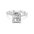 Radiant Cut Diamond Twisted Pavé Engagement Ring
