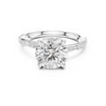 Round Brilliant Diamond Twisted Pavé Engagement Ring