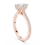 2.30 CT Pear Cut Diamond Hidden Halo Pavé Engagement Ring