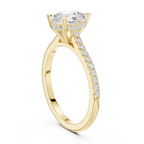 2.30 CT Pear Cut Diamond Hidden Halo Pavé Engagement Ring