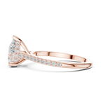 2.30 CT Pear Cut Diamond Hidden Halo Pavé Engagement Ring