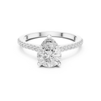 2.30 CT Pear Cut Diamond Hidden Halo Pavé Engagement Ring