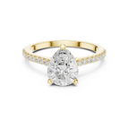 2.30 CT Pear Cut Diamond Hidden Halo Pavé Engagement Ring